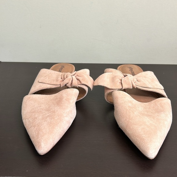 Jeffrey Campbell Charlin Bow Mule Leather Slip On Pink Anthropologie Sz 10 - Picture 4 of 12